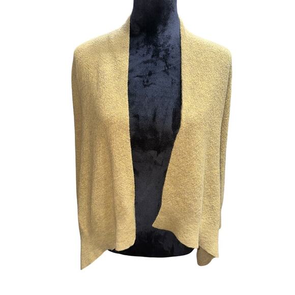 Eileen Fisher Women’s Wool Open Drape Cardigan greenish SZ S /M classic casual - Picture 1 of 8